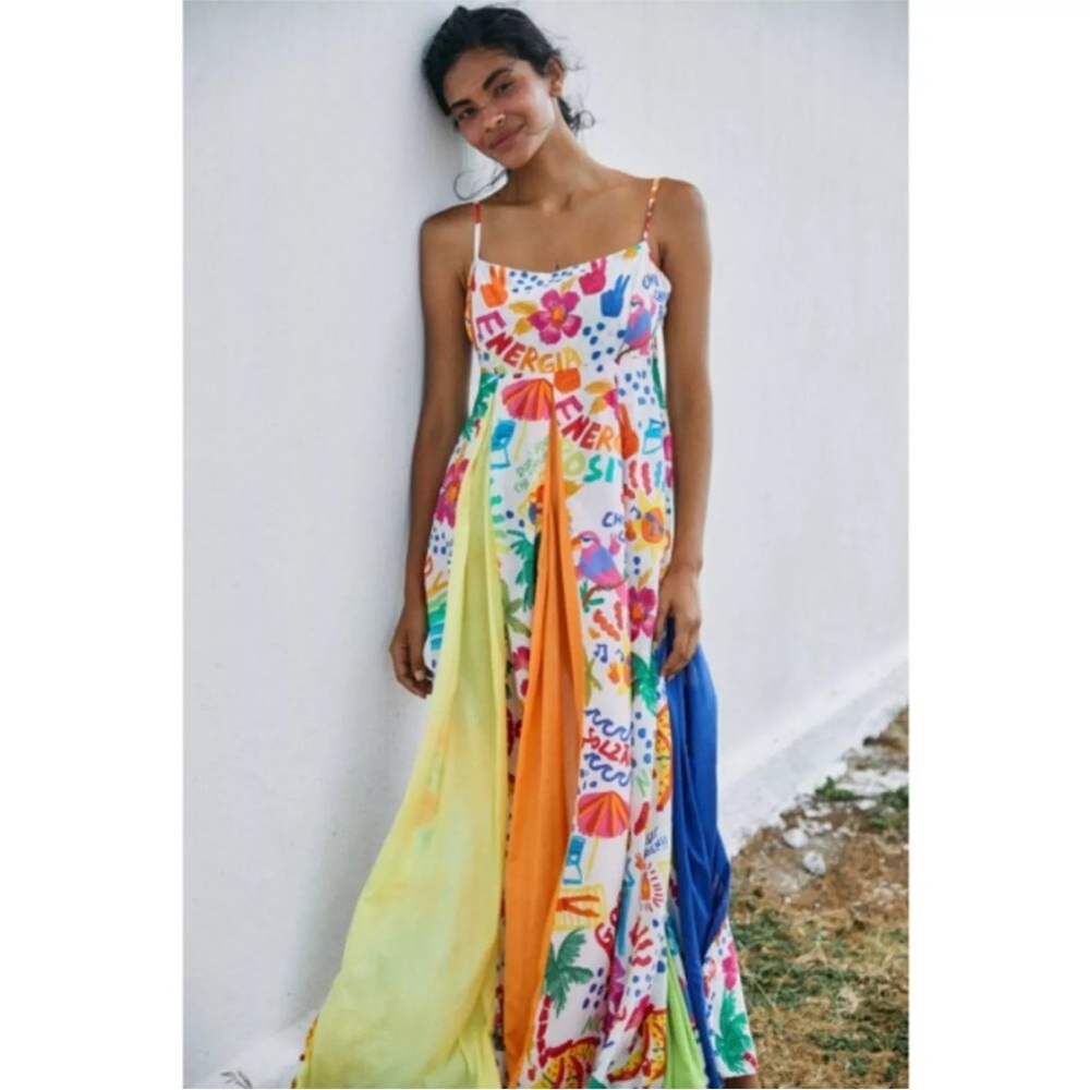 FARM Rio Colorful Panel Maxi Dress - Picture 2 of 11